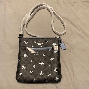 Mini Rowan File Bag In Signature Canvas With Snowflake Print. Brand new.